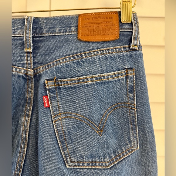 Levi’s Womens Wedgie Straight Jeans Raw Hem Size 27 - Picture 11 of 15